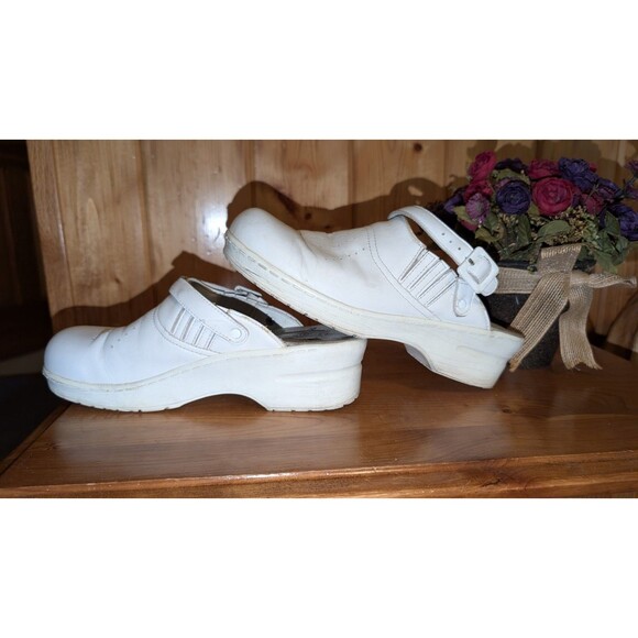 Dr Scholls AIR cradle White clogs Sz 7 Slip On Strap Gel Insoles Like Crocs shoe - Picture 7 of 11